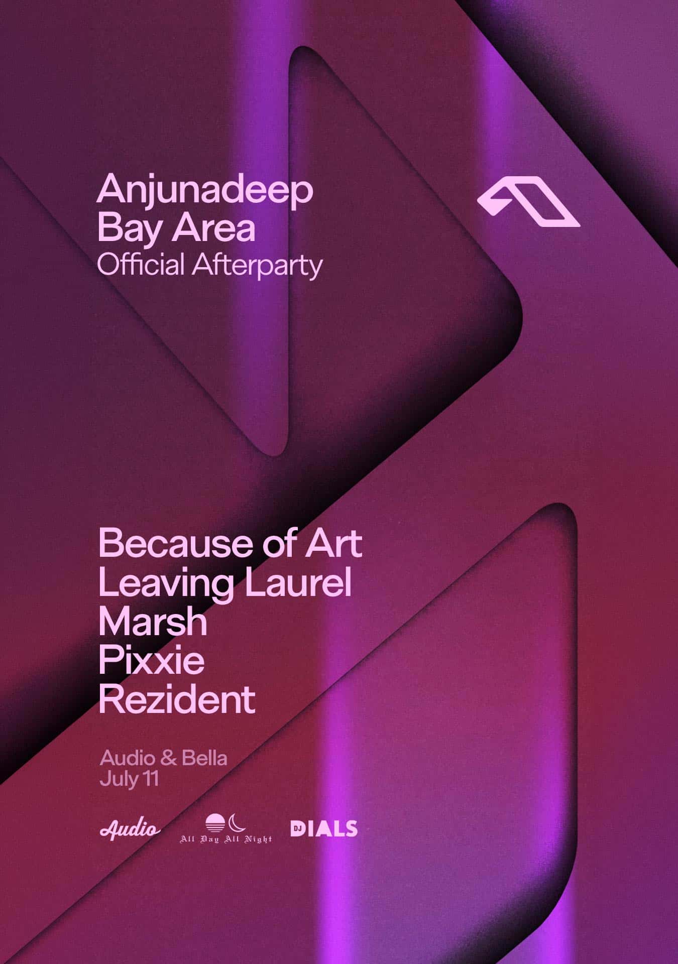 Flyer of ANJUNADEEP Bay Area After Party (Audio & Bella)