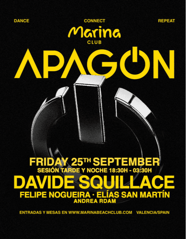 Flyer de APAGÓN: Davide Squillace