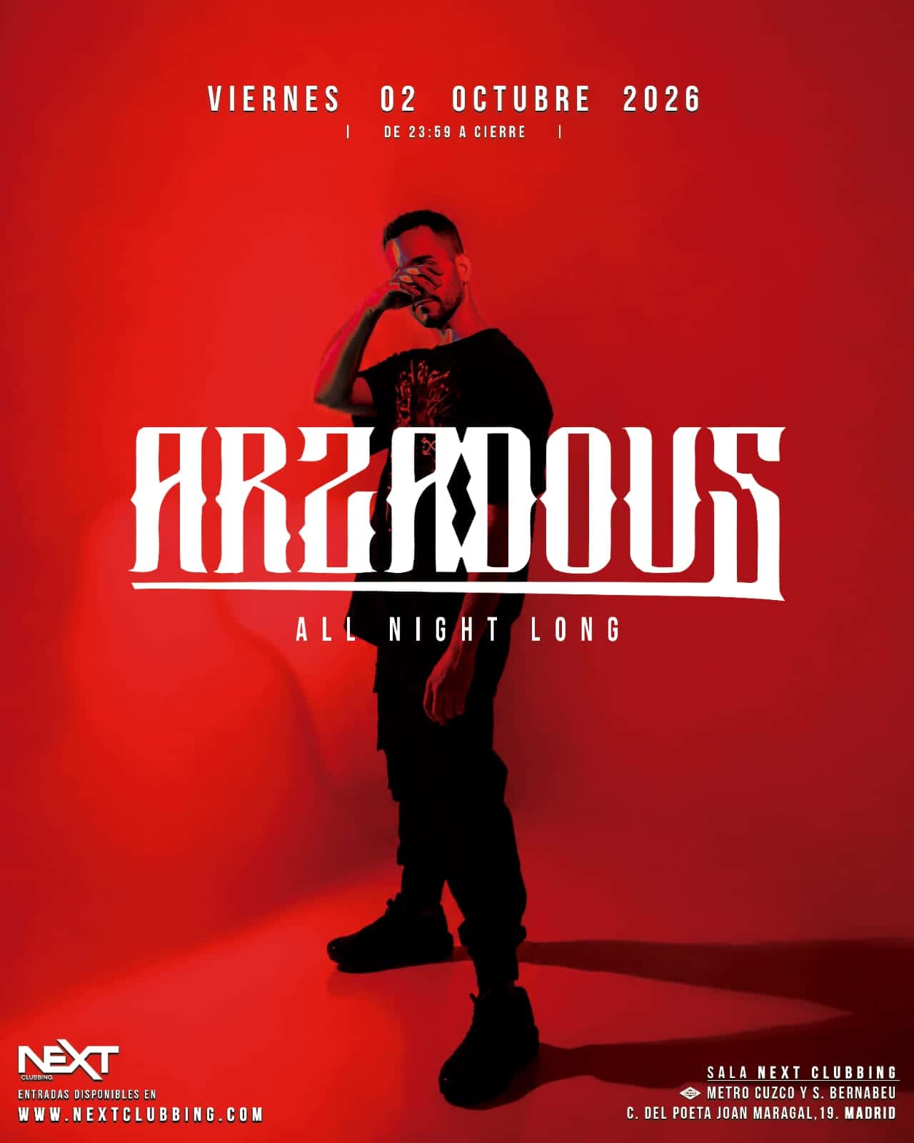 Cartel de ARZADOUS All Night Long