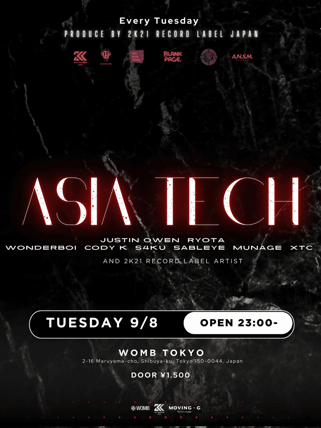 ASIA TECH PRODUCED BY 2K21 RECORDS JAPAN