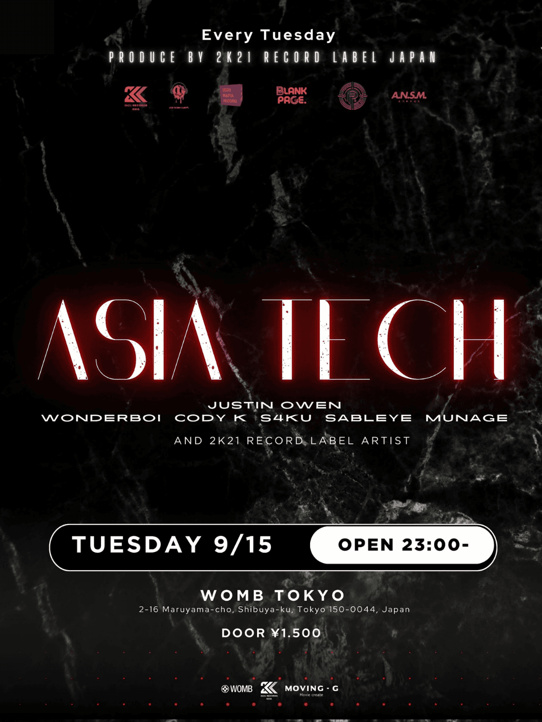 ASIA TECH PRODUCED BY 2K21 RECORDS JAPAN