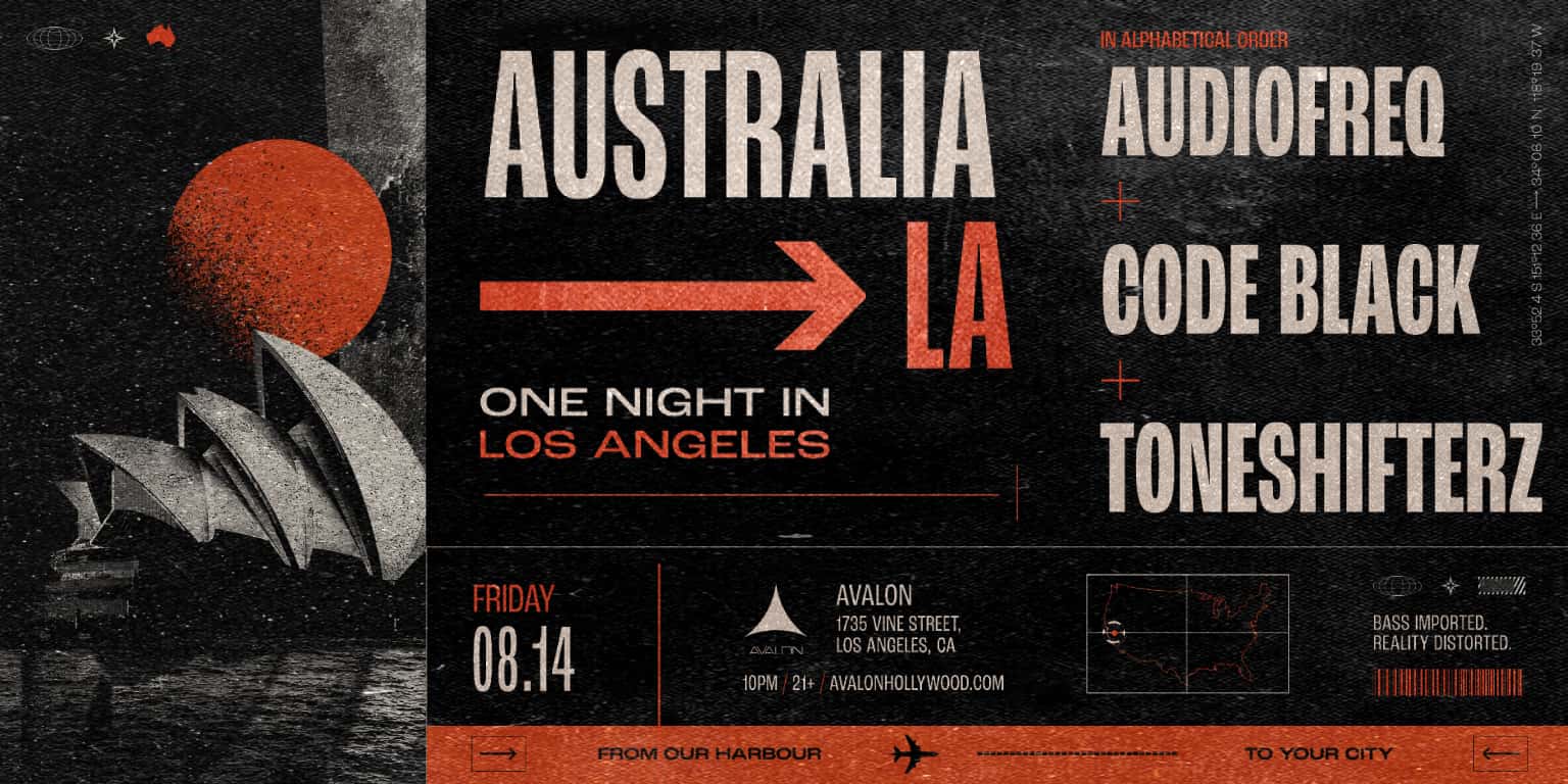 Flyer of Audiofreq, Codeblack, Toneshifterz