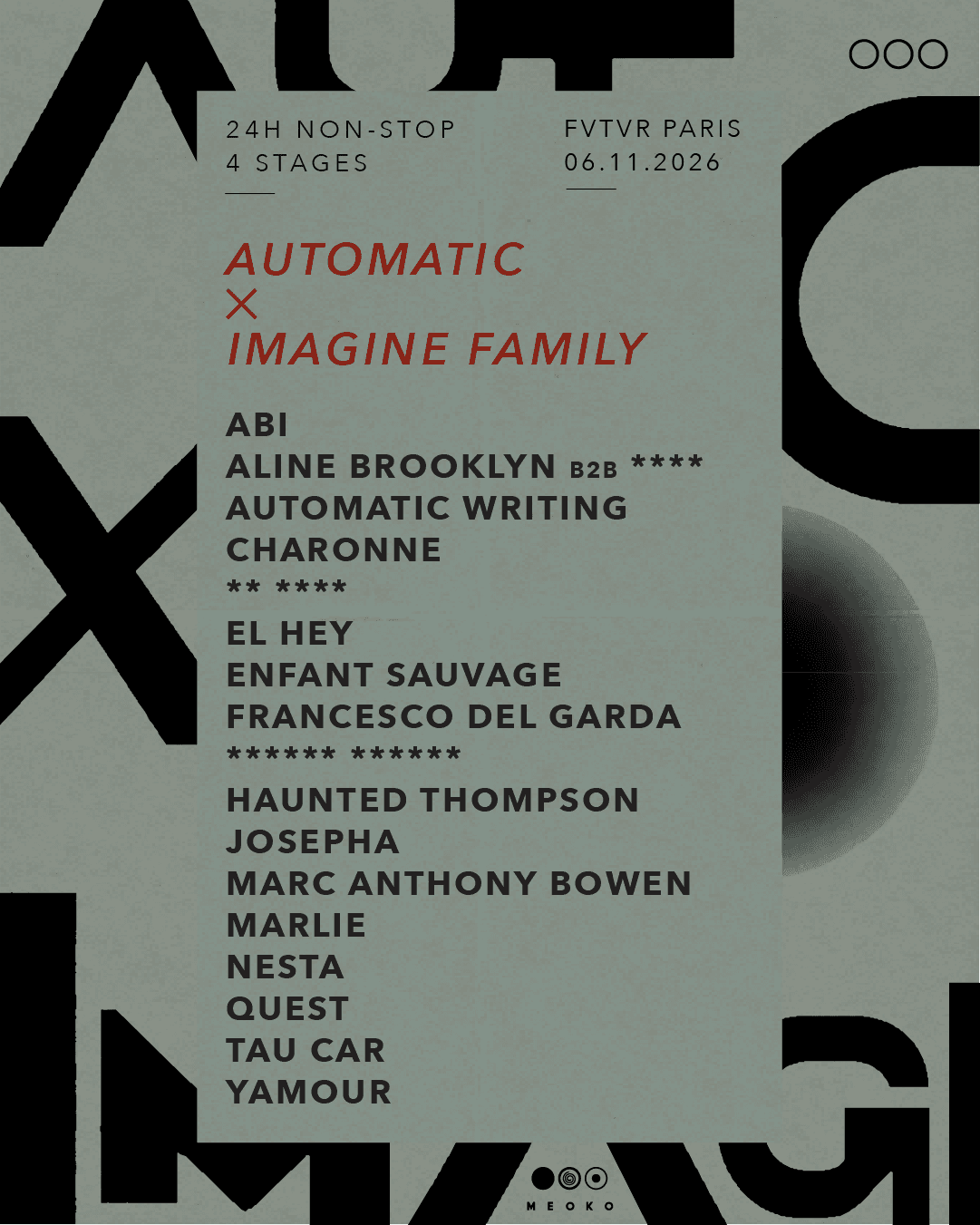 Flyer of Automatic x imagine FAMILY
