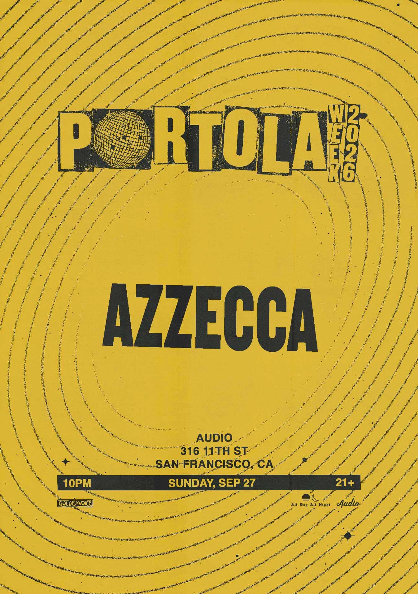 Flyer of AZZECCA (PORTOLA WEEK)
