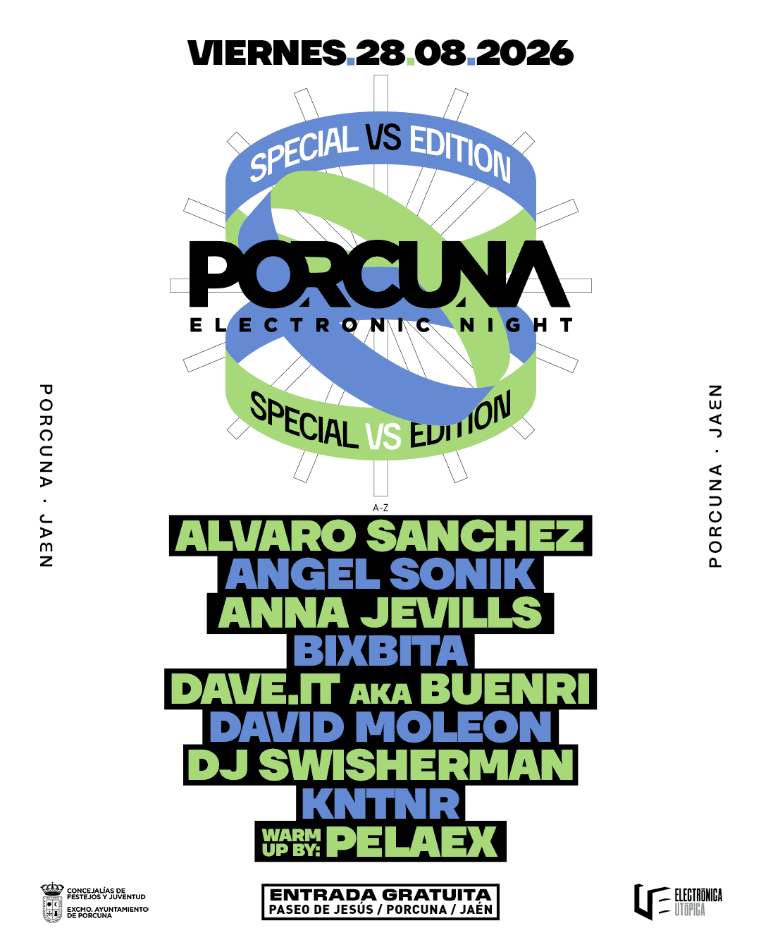 Flyer de Porcuna Electronic Night 2026