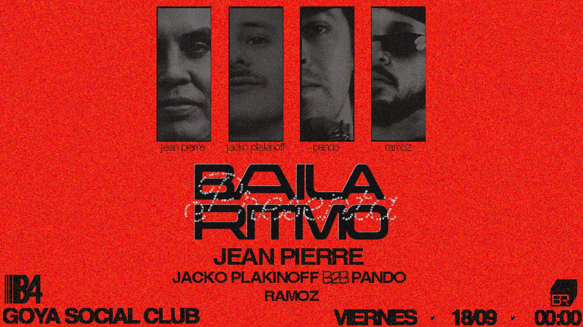 Flyer de Baila Ritmo w/ Jean Pierre