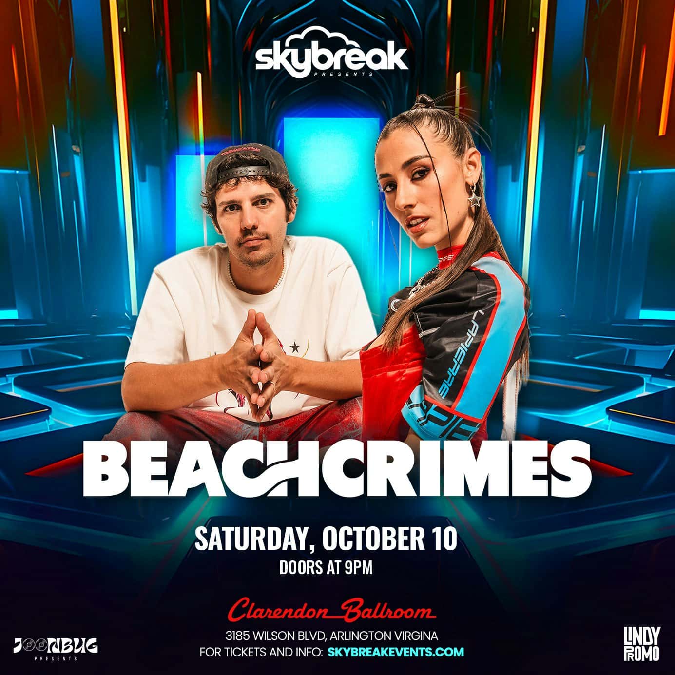 Flyer of Beachcrimes at Clarendon Ballroom