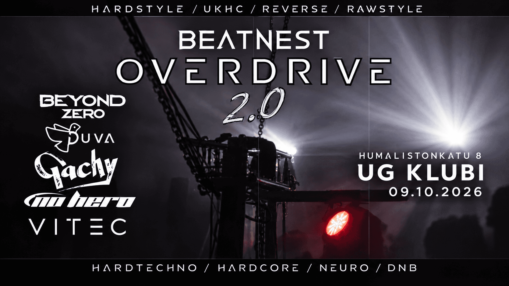 Flyer de BeatNest Overdrive 2.0