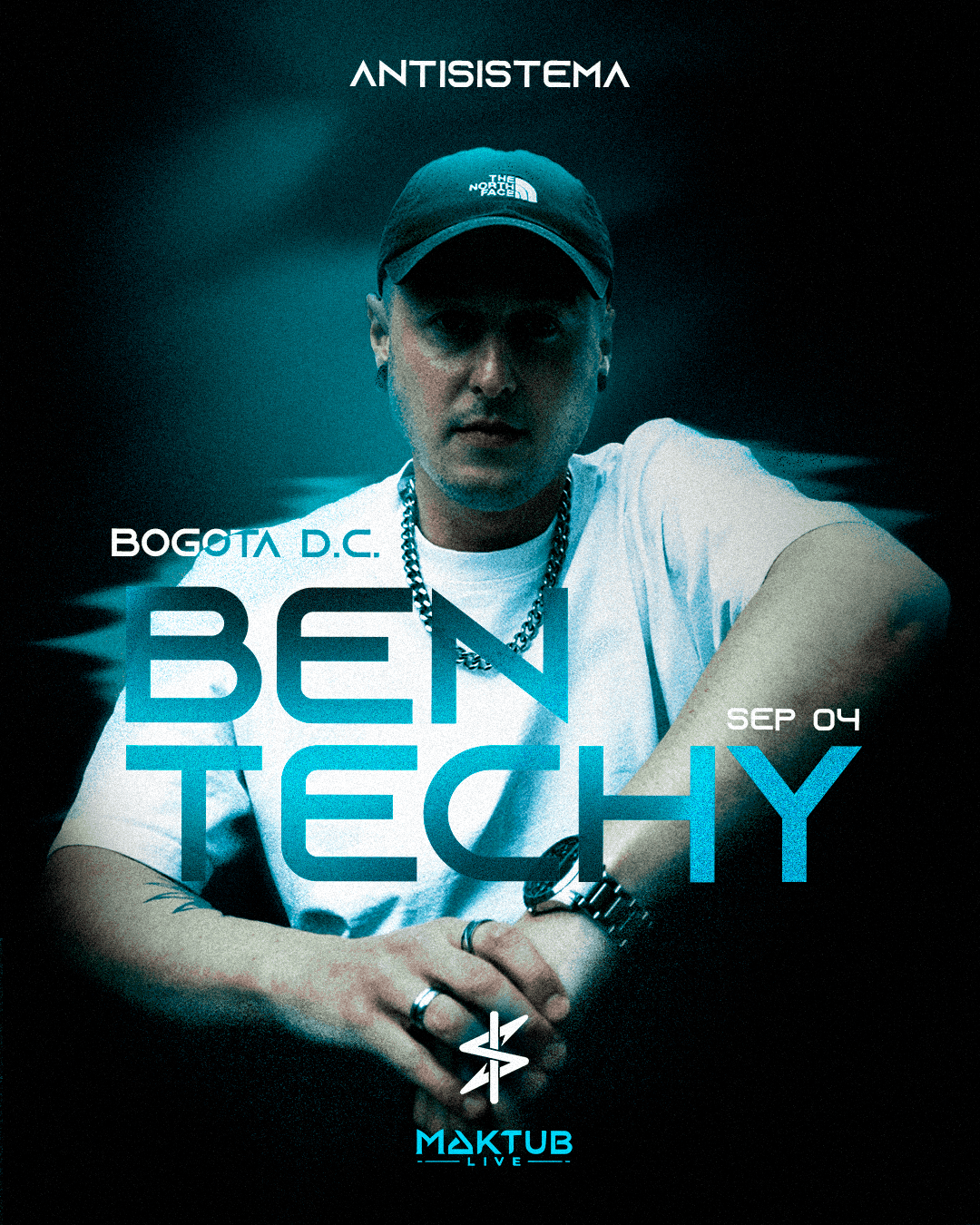 Flyer de Ben Techy X Maktub