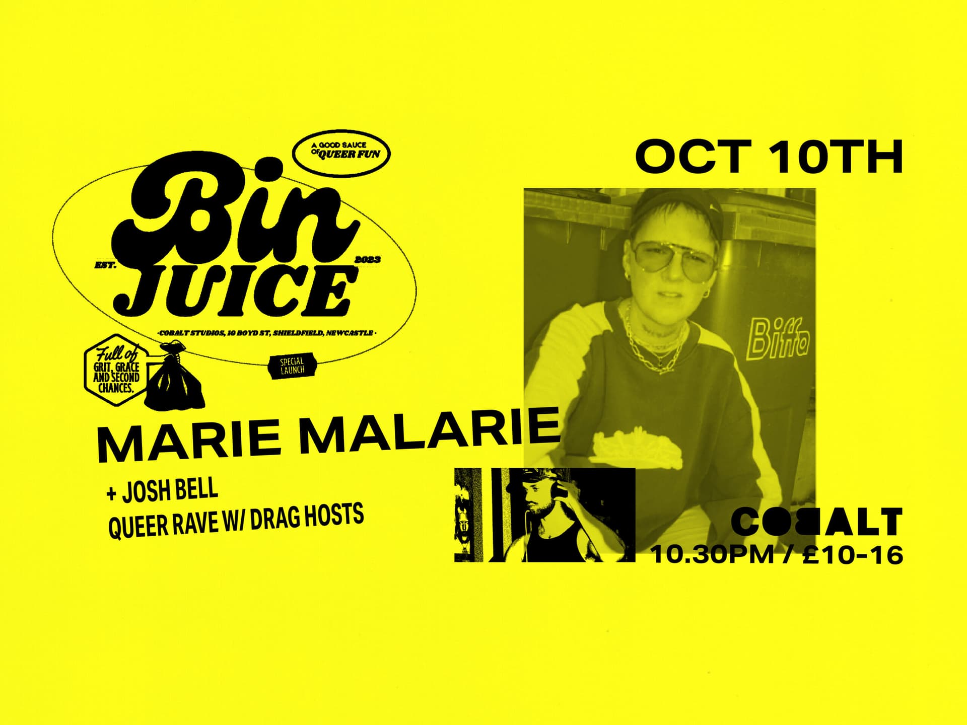 Bin Juice Presents: Queer Rave with Marie Malarie and Josh Bell