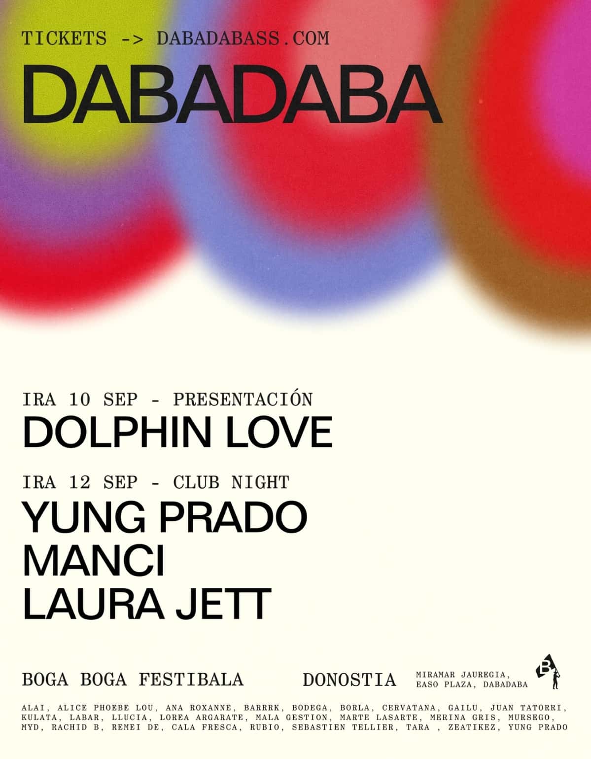 Cartel de Boga Boga Night: Yvng Prado + Laura Jett + Manci