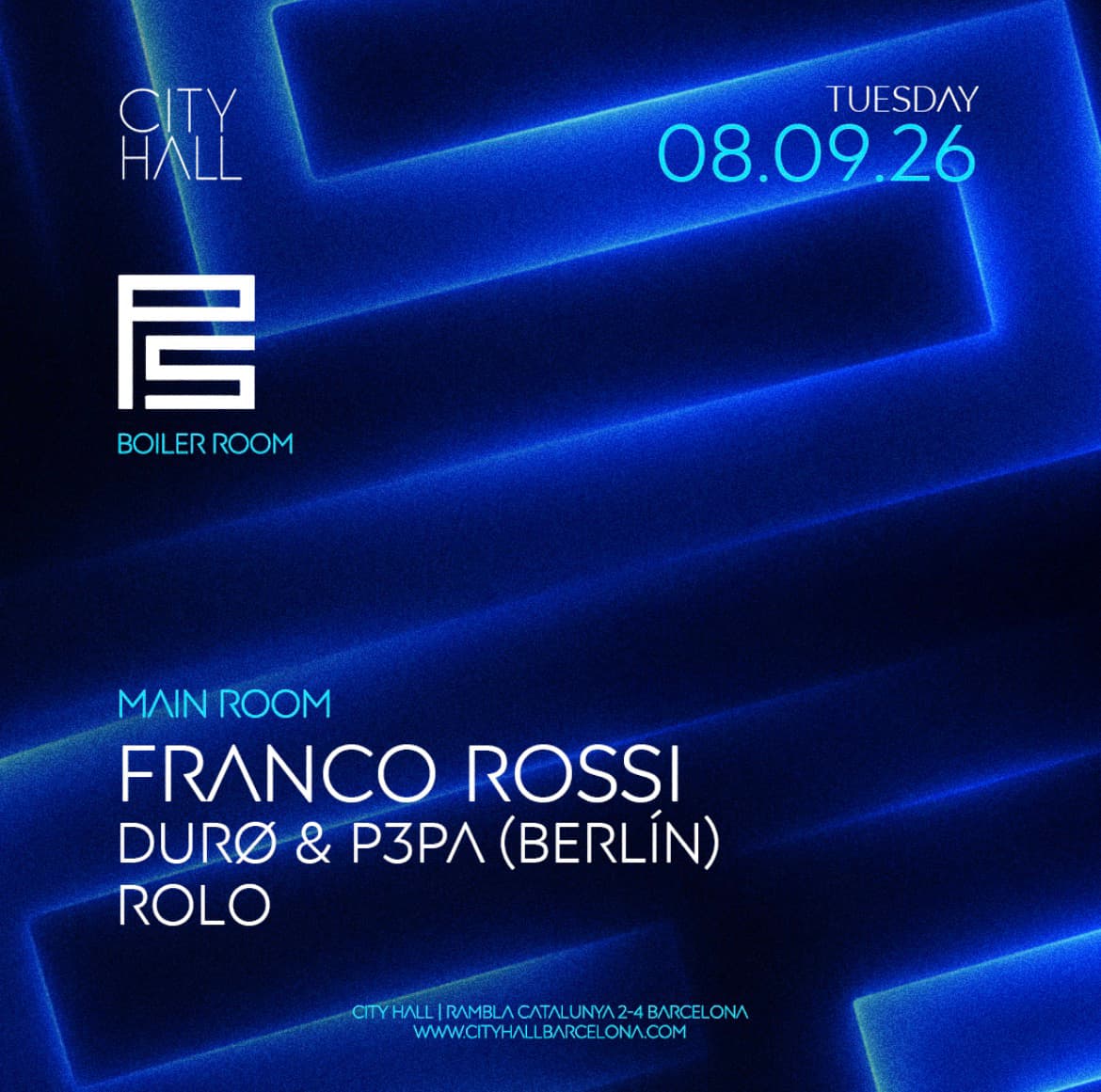 MABEMUSIK · SECRET ROOM · SALA 2 · HOUSE / TECH HOUSE