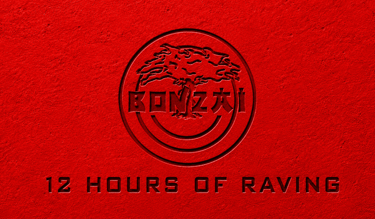 Flyer of Bonzai Records - 12 Hours of Raving