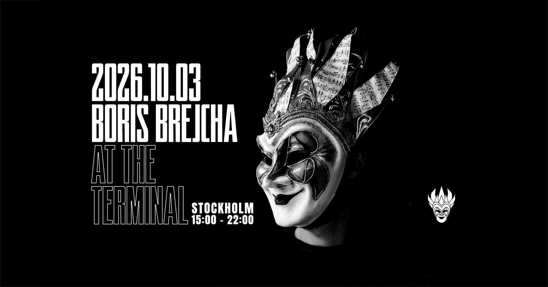 Flyer de Boris Brejcha at The Terminal x Technostate
