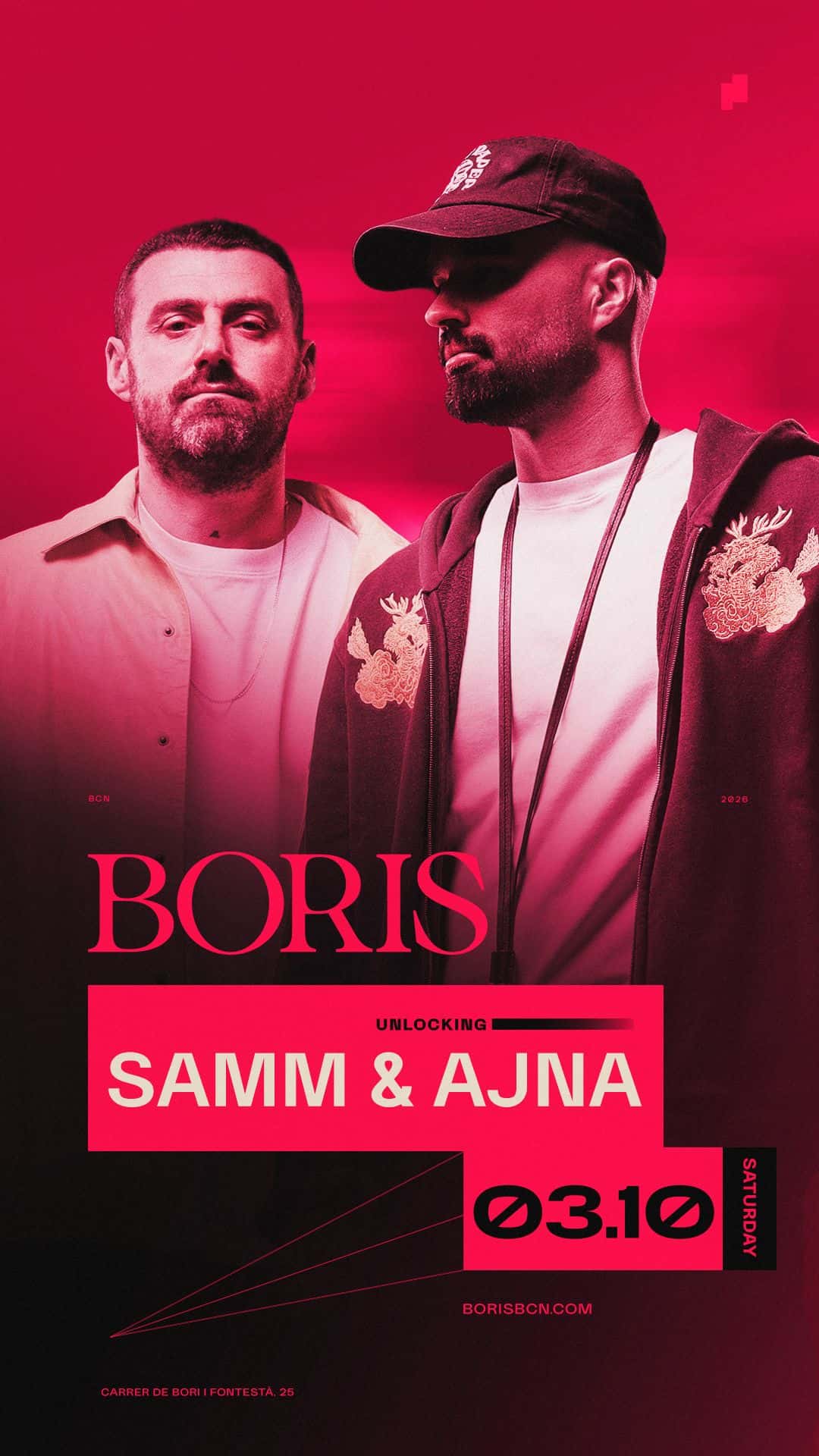 Flyer de Boris pres. SAMM B2B AJNA