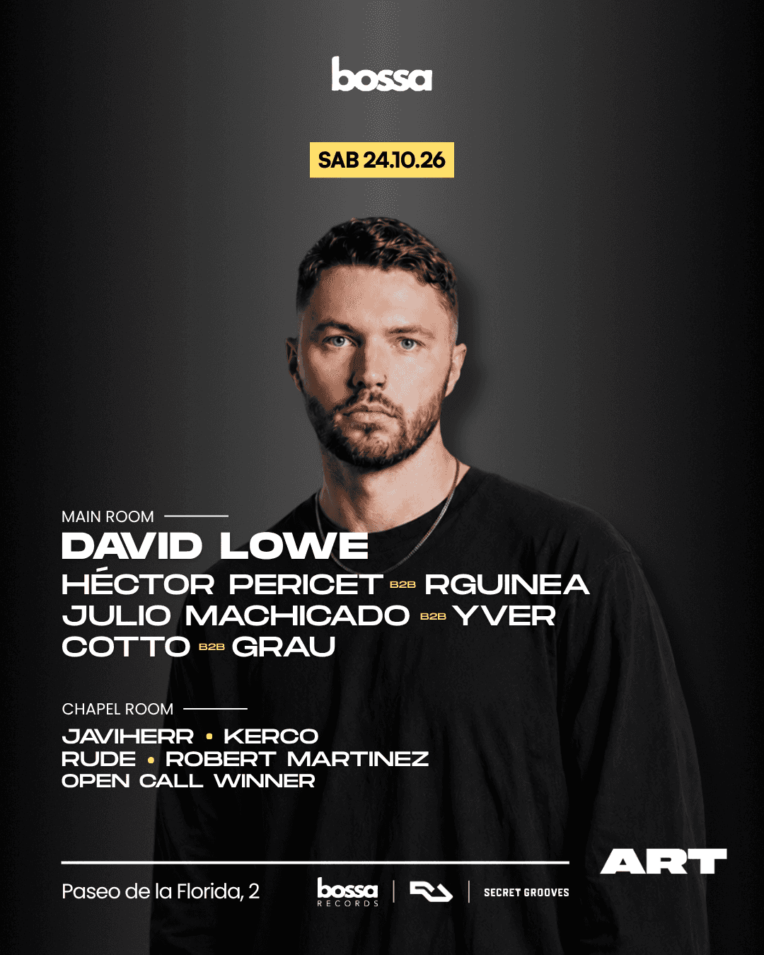 Flyer of BOSSA | DAVID LOWE