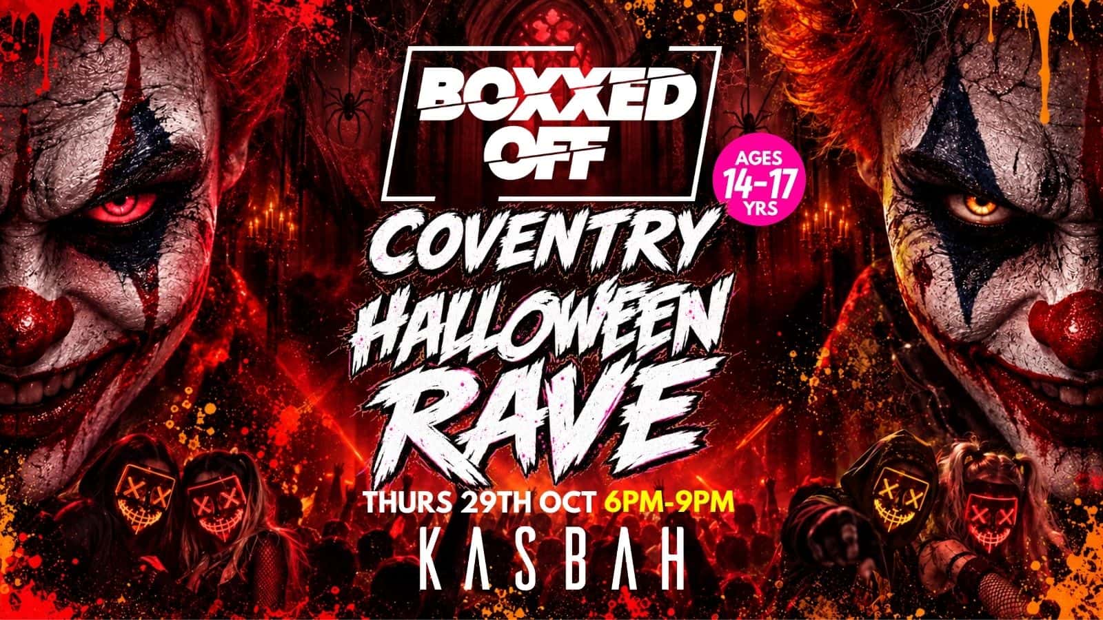 Flyer of BOXXED OFF COVENTRY HALLOWEEN RAVE