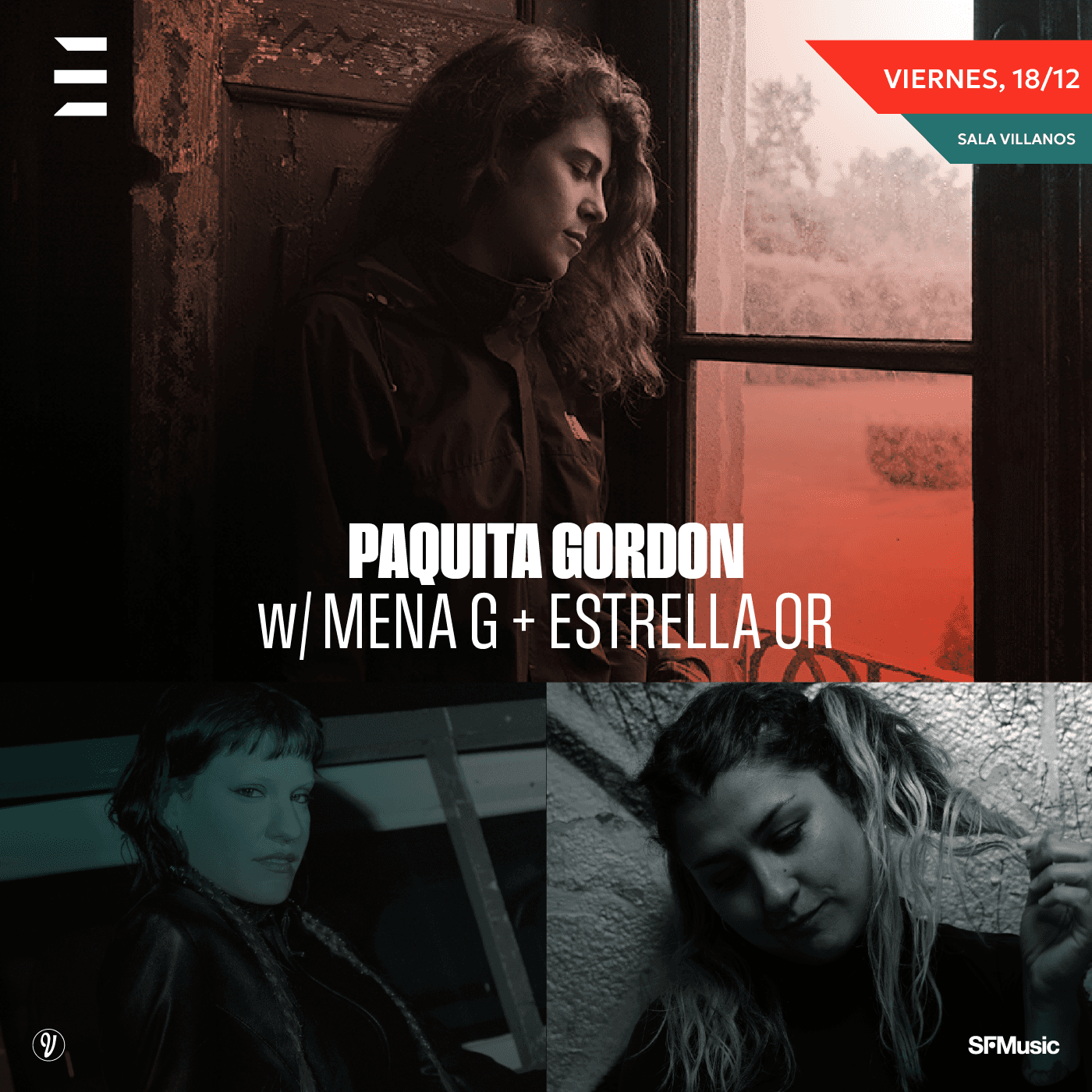 Cartel de Paquita Gordon + Mena G + Estrella OR