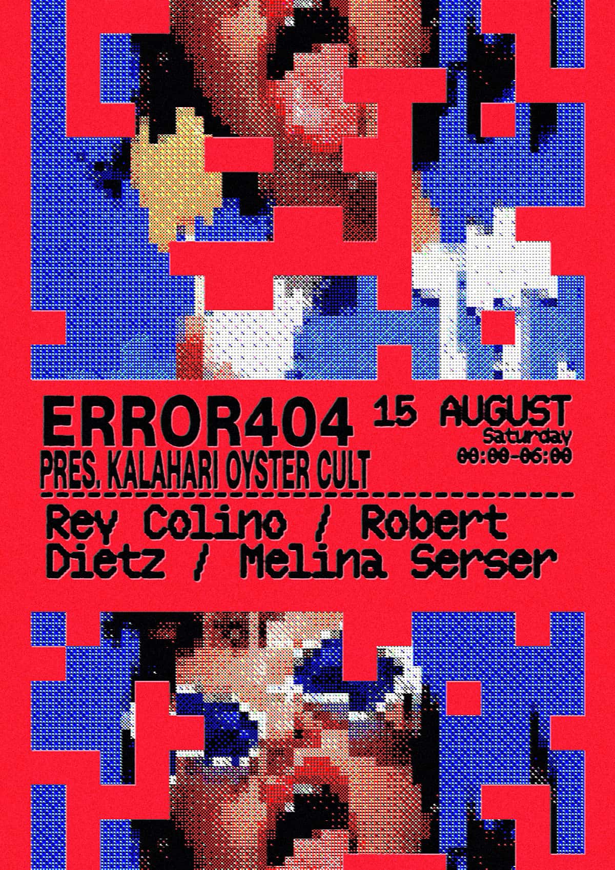 Flyer de ERROR404 pres. KALAHARI OYSTER CULT