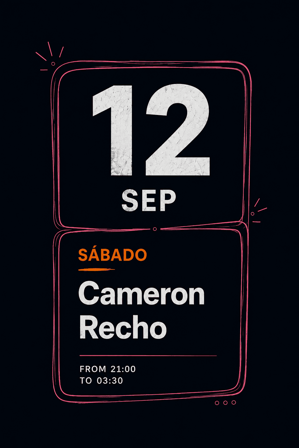 Cartel de CAMERON. RECHO