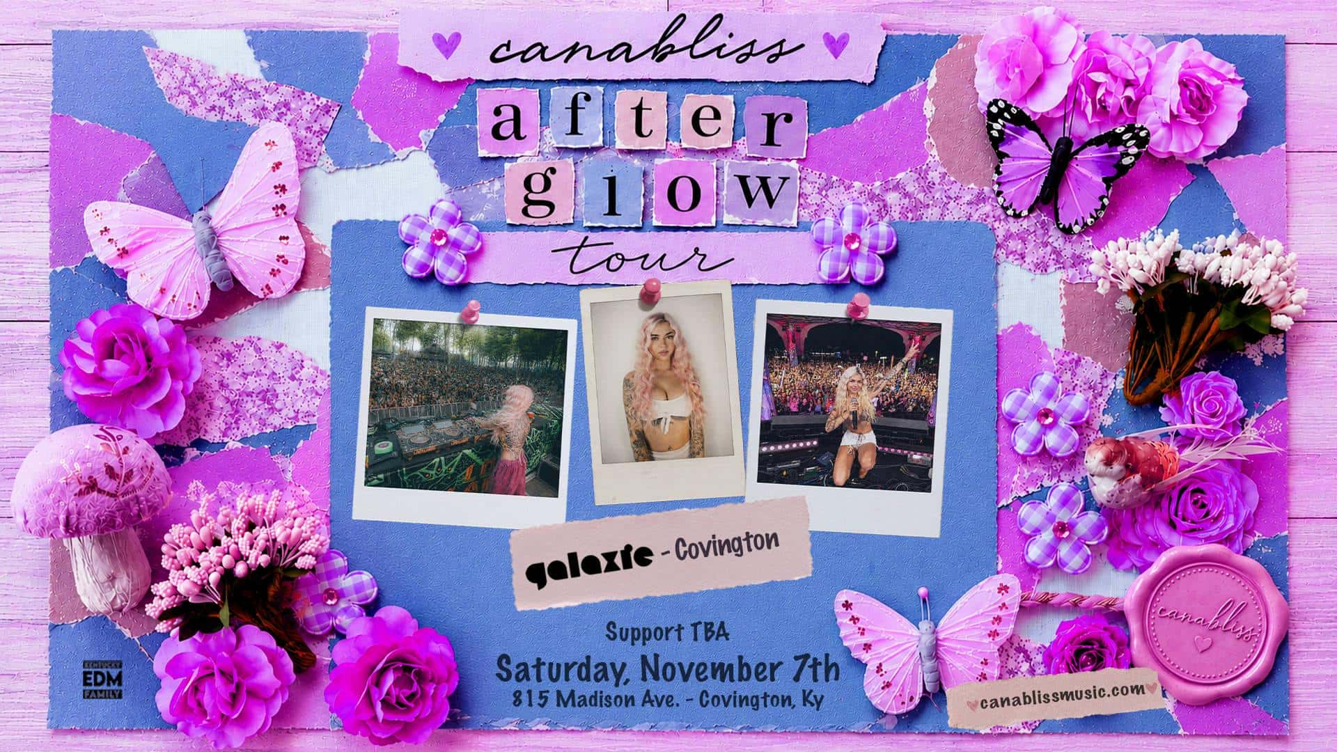 Flyer of Canabliss: After Glow Tour at Galaxie - Covington