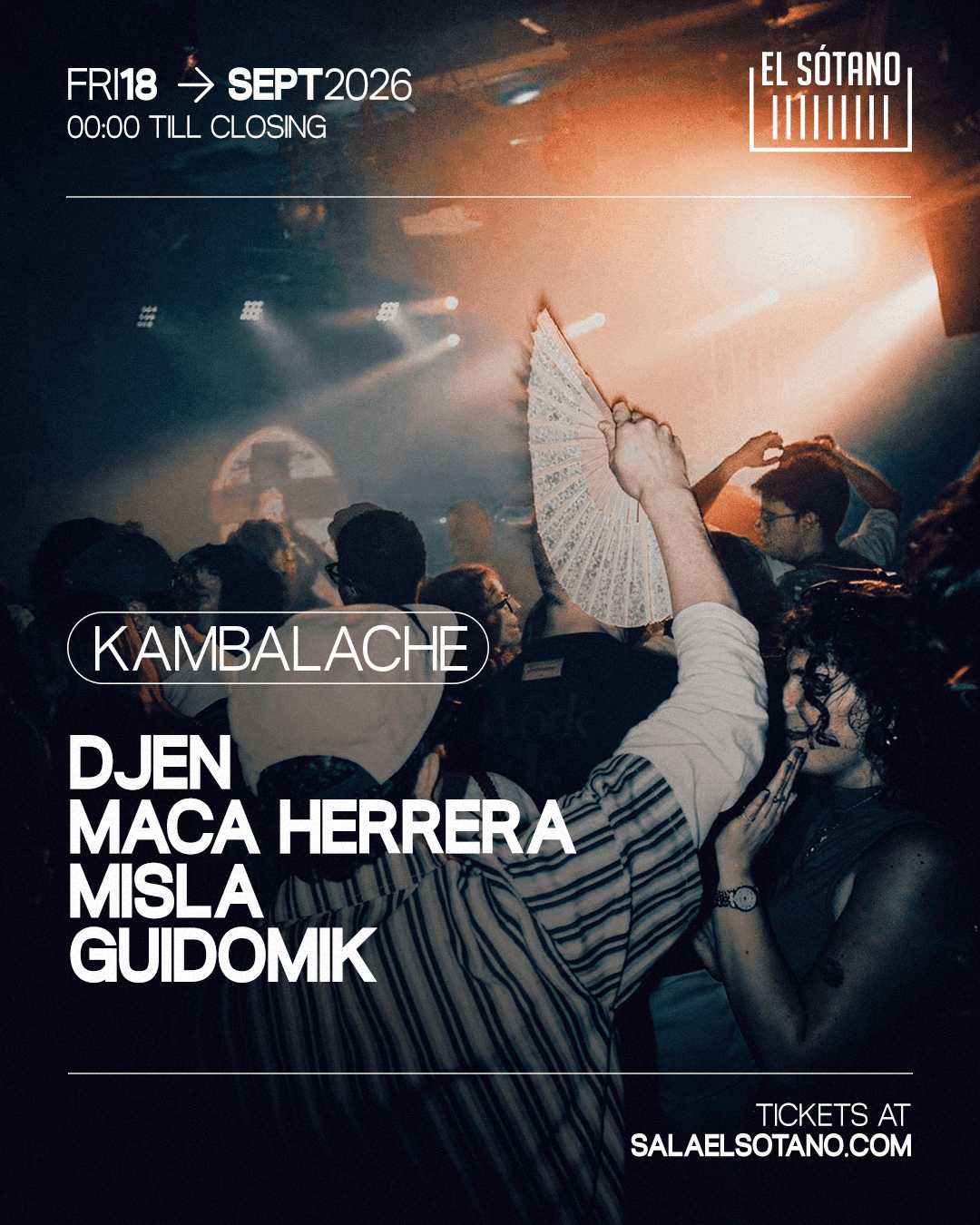 Cartel de KAMBALACHE: Djen, Maca Herrera, Misla, Guidomik