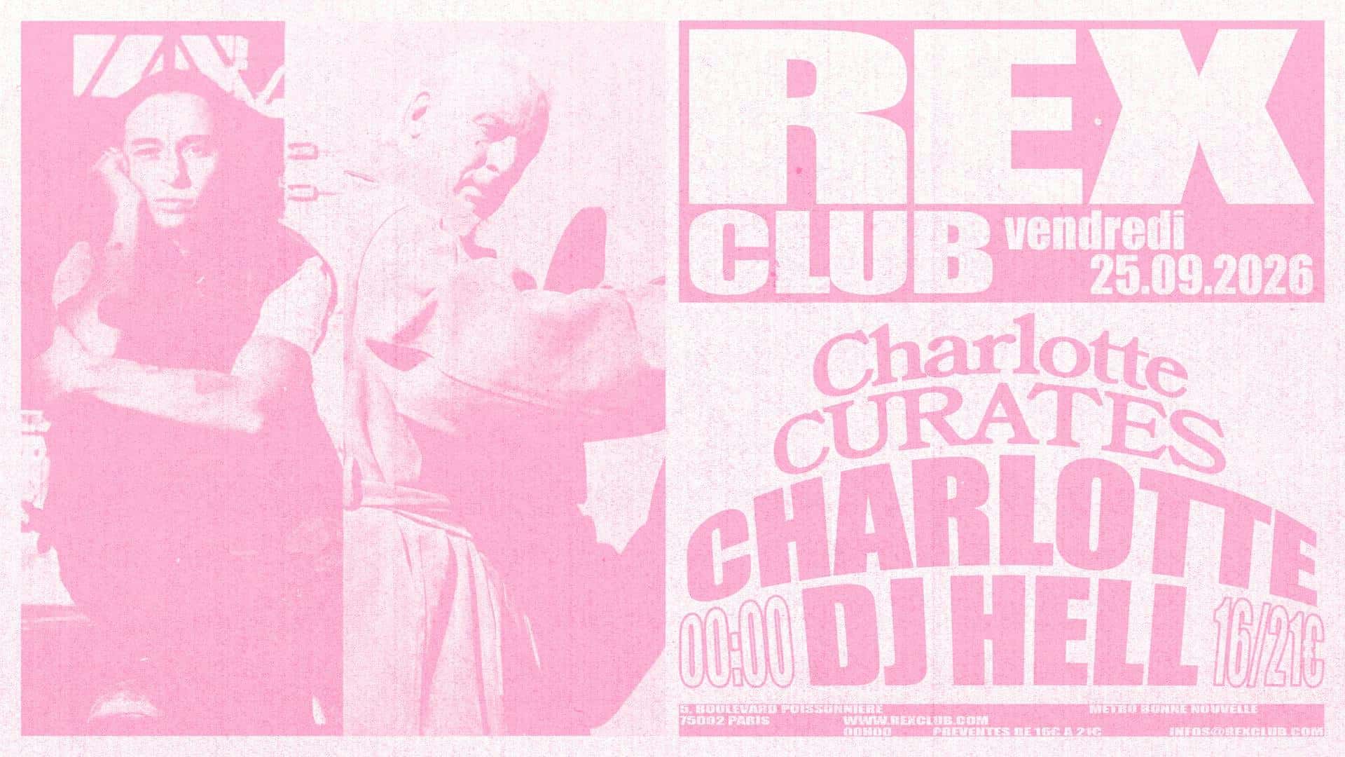 Flyer de Charlotte Curates: Charlotte, Dj Hell
