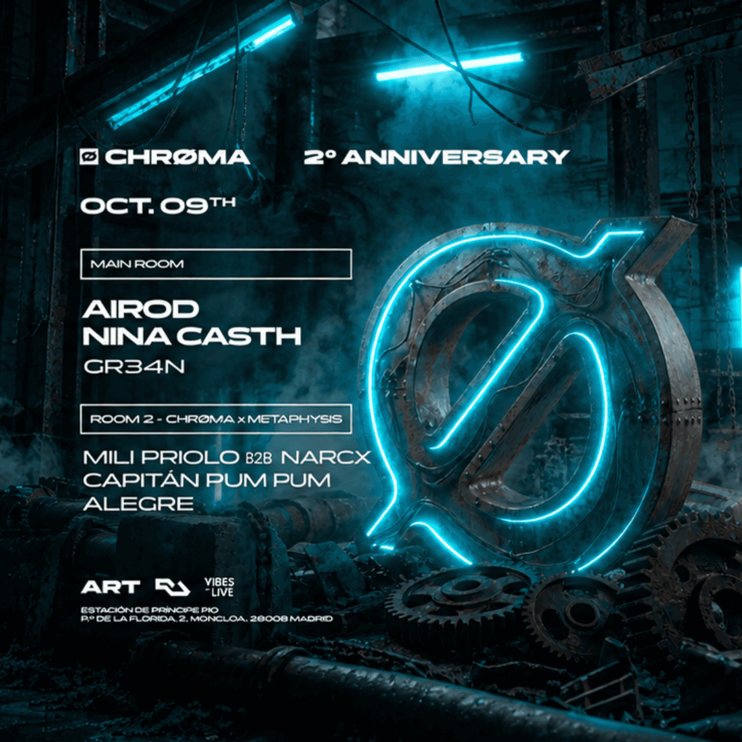Flyer of CHRØMA 2.º ANIVERSARIO | AIROD