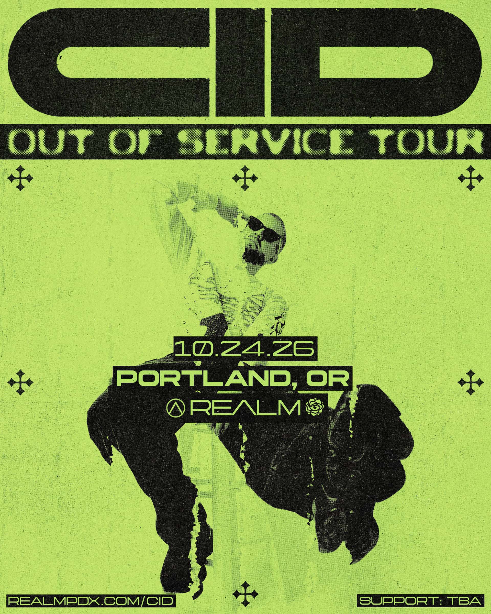 Flyer of CID: OUT OF SERVICE TOUR