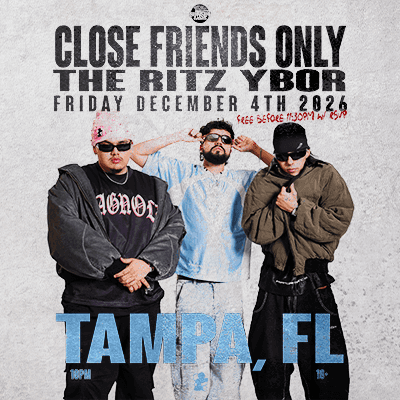 Flyer de Close Friends Only • Hug Your Homies Tour
