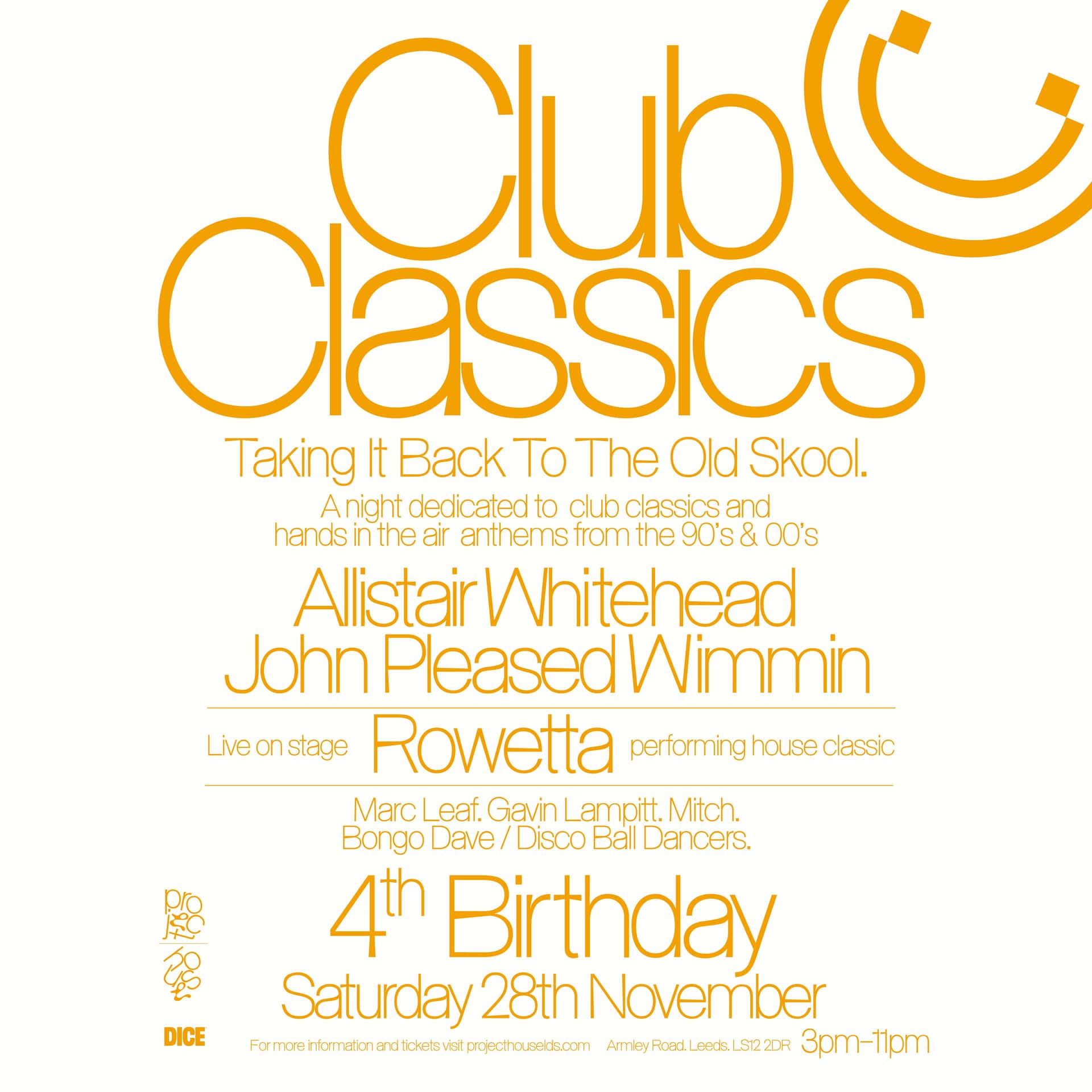 Flyer de Club Classics 90s and 00s 4th Birthday