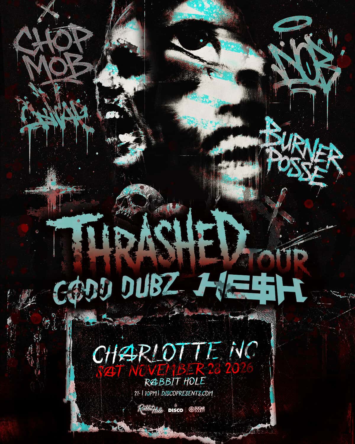 Flyer of Codd Dubz X HE$H