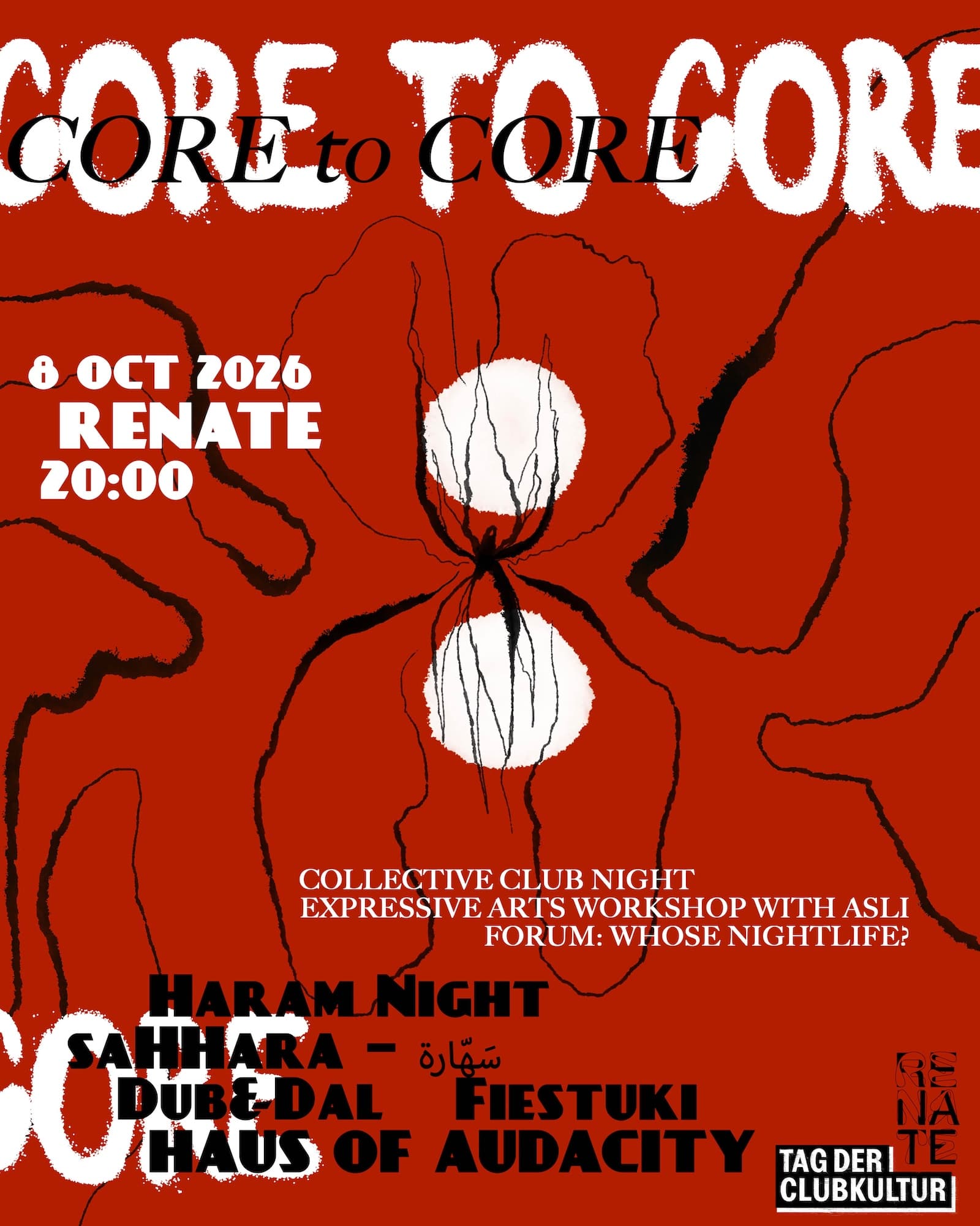 Core to Core – Haram Night, saHHara – سَهّارة, Dub&Dal, Fiestuki and Haus of Audacity
