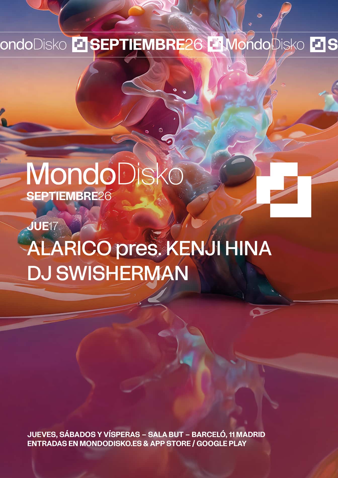 Cartel de Alarico pres. KENJI HINA / DJ SWISHERMAN