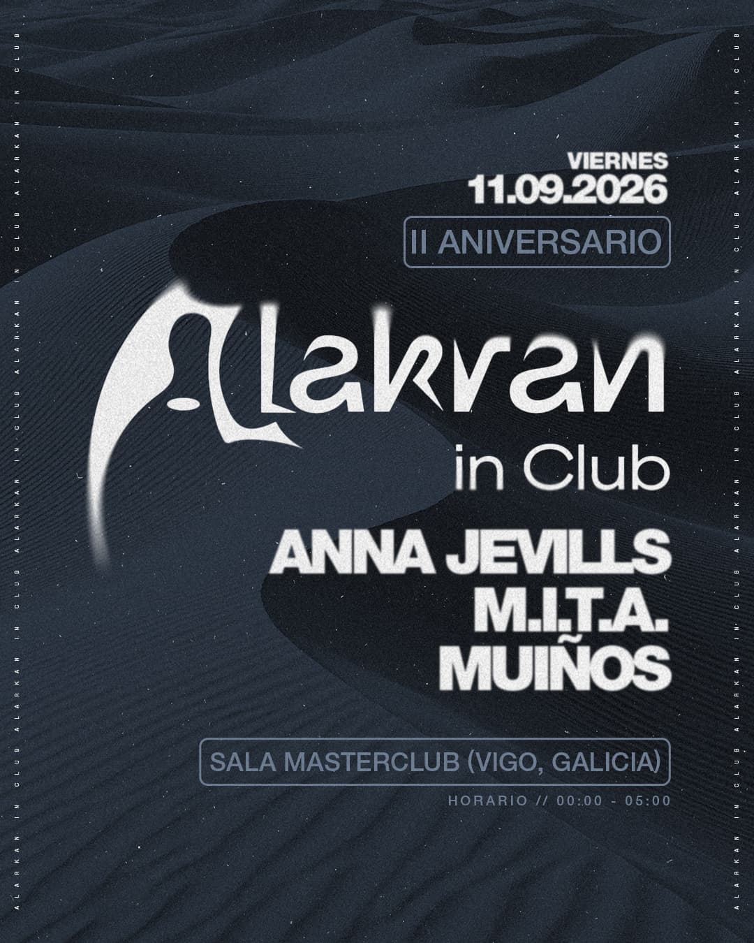 Alakran II Aniversario - Anna Jevills, M.I.T.A., Muiños
