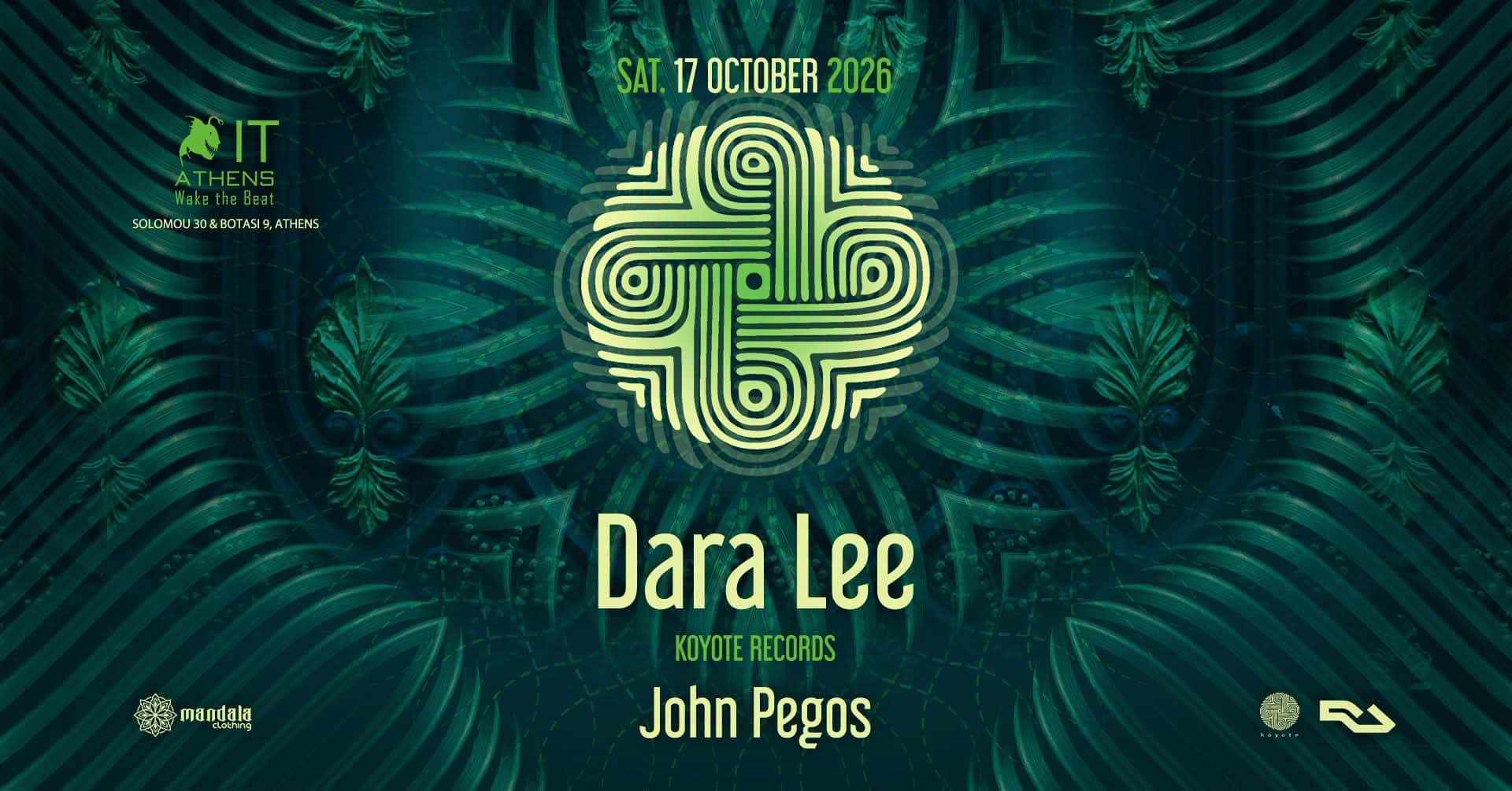 Flyer de DARA-LEE KOYOTE RECORDS THREE DECADES OF PSYCHEDELIC SOUND