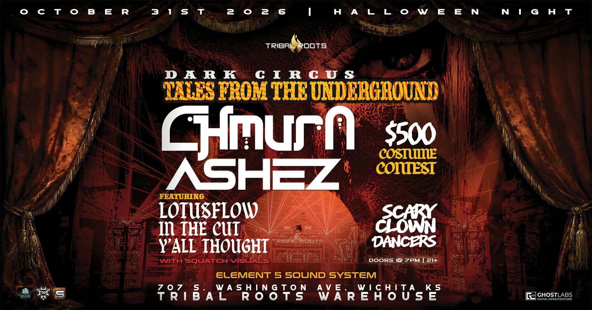 Flyer of Dark Circus Tales from the Underground