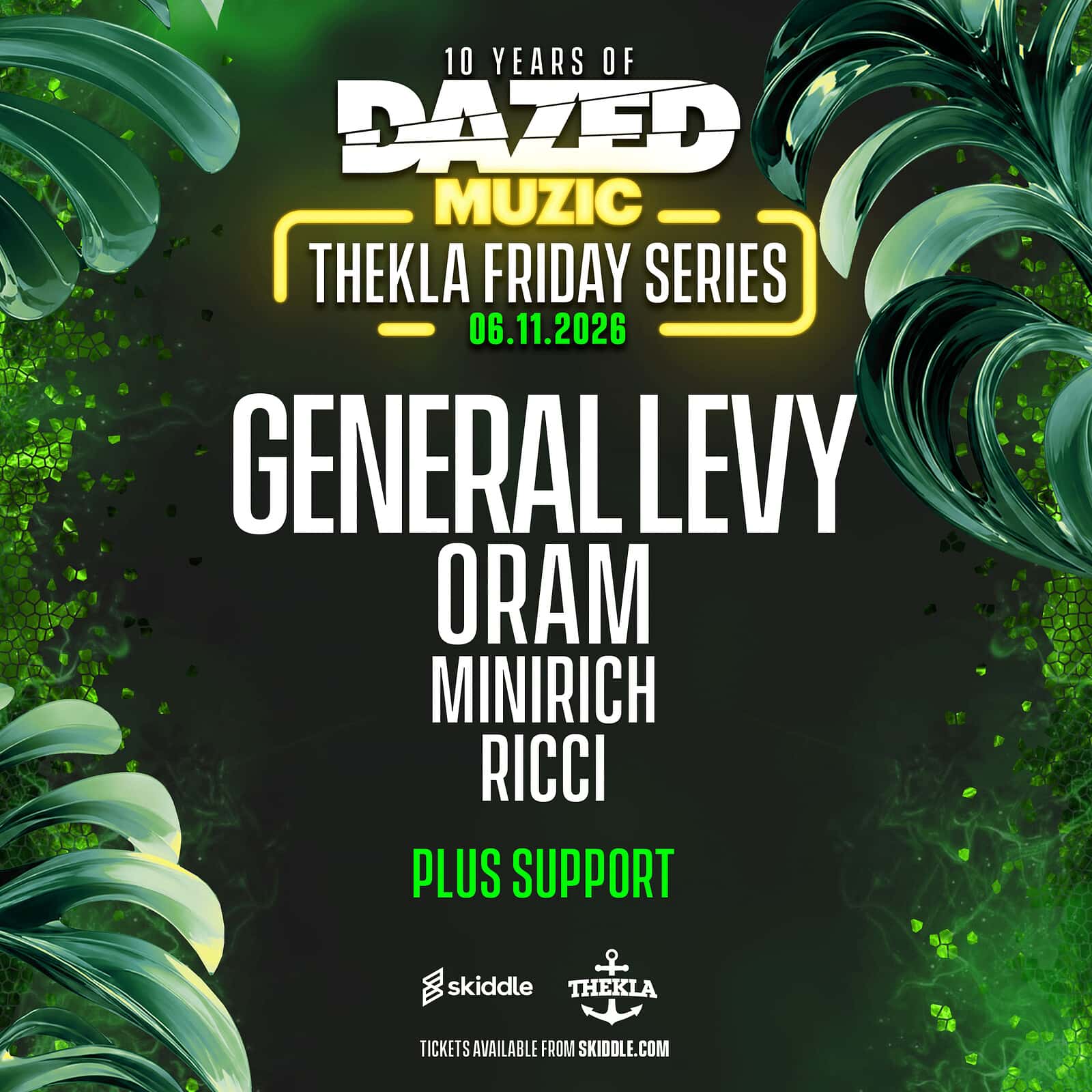 Flyer of Dazed Muzic presents: General Levy