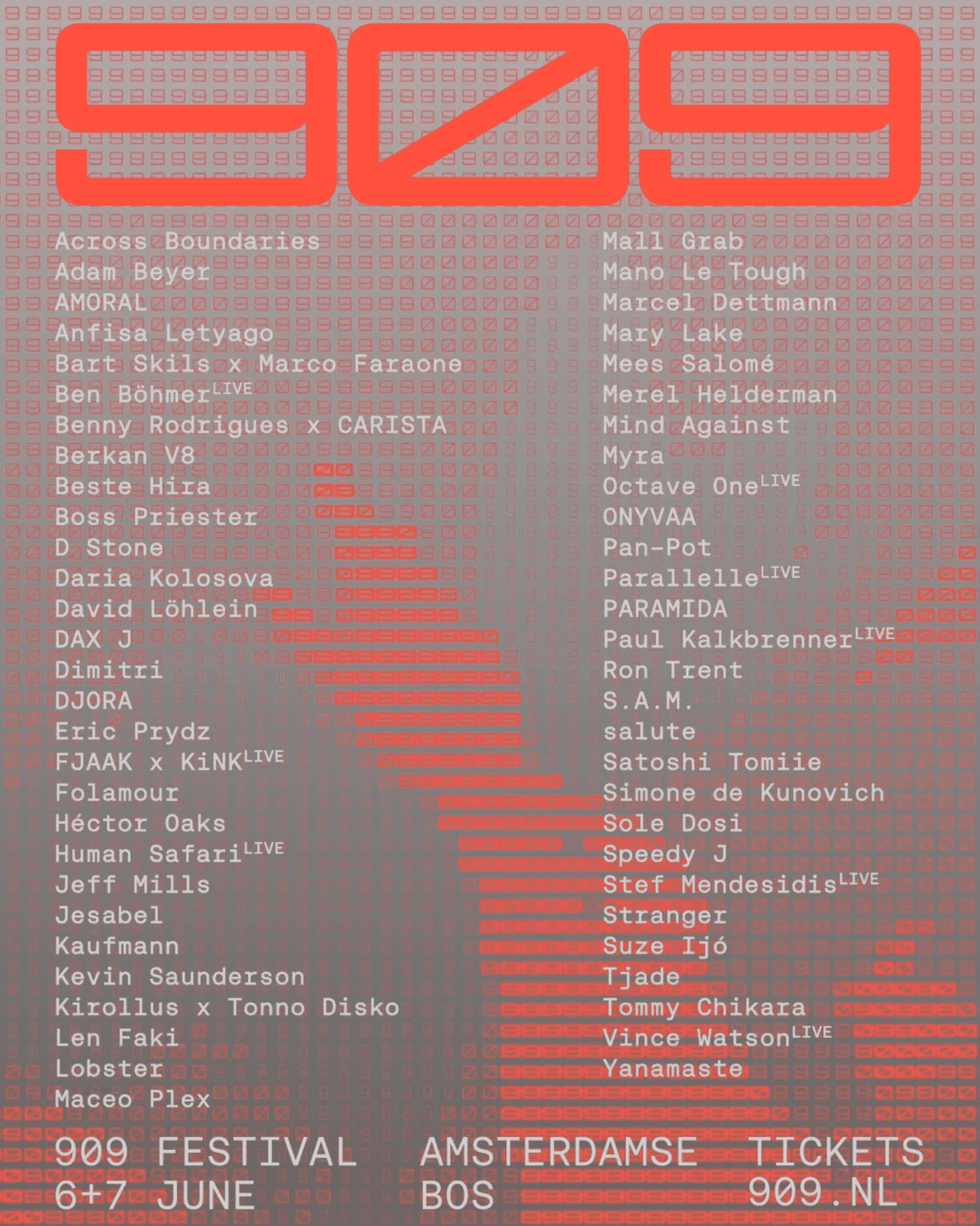 Cartel 2 de 909 Festival 2026 - Domingo 7