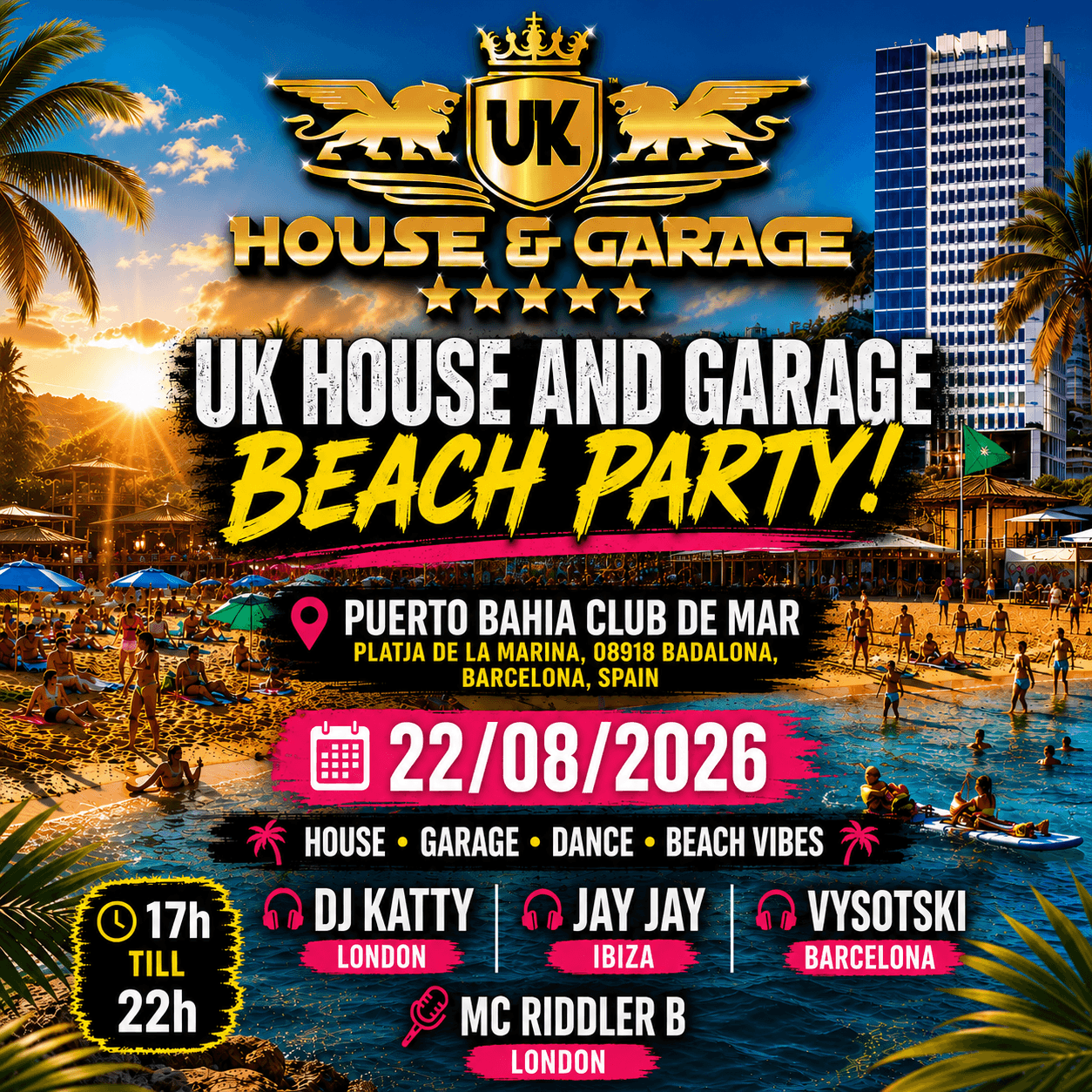 UK HOUSE AND GARAGE BEACH PARTY