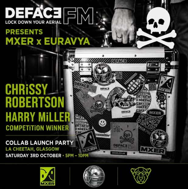 Flyer of Deface x MXER x Euravya Launch Party