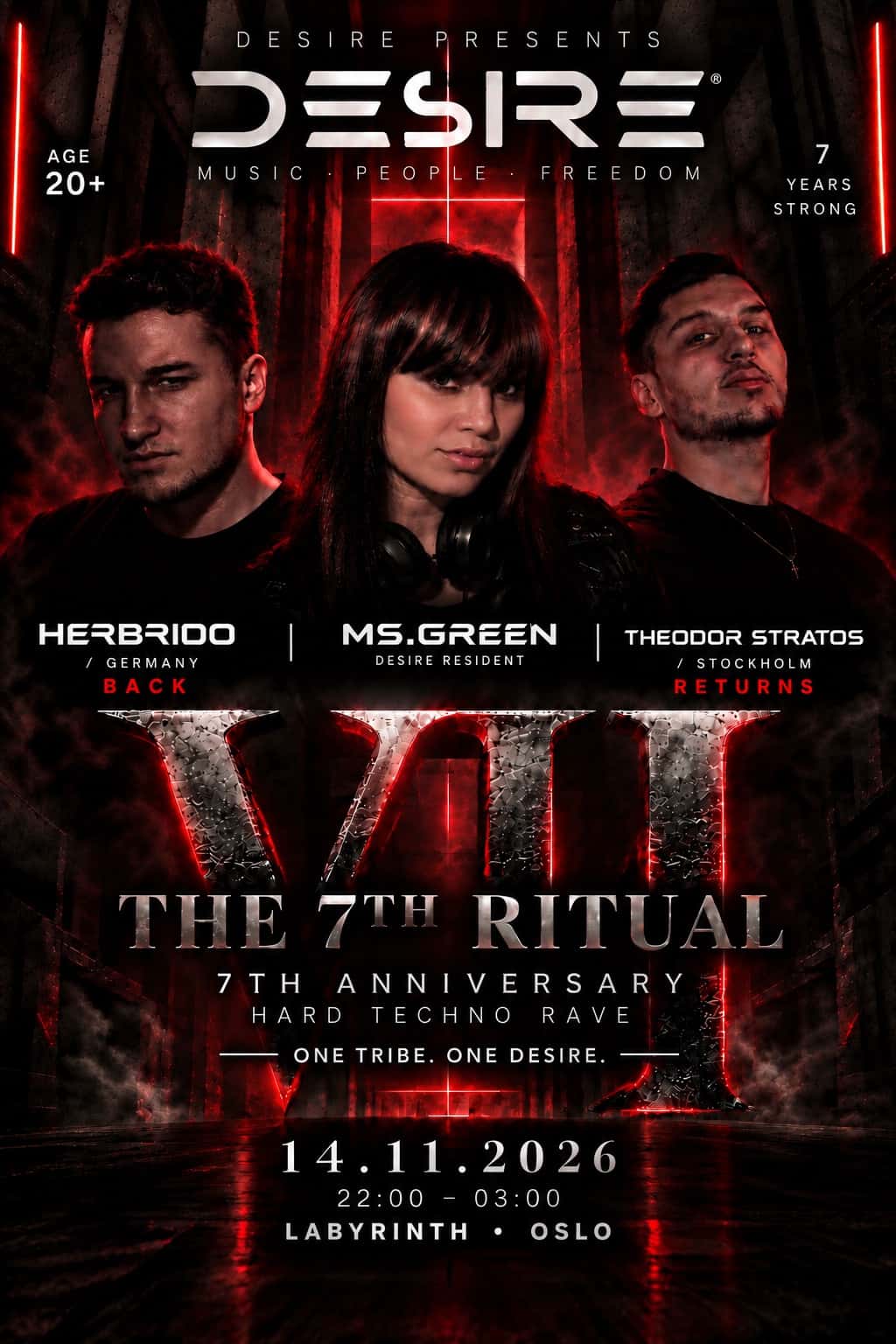 Flyer de DESIRE // VII- THE 7th RITUAL