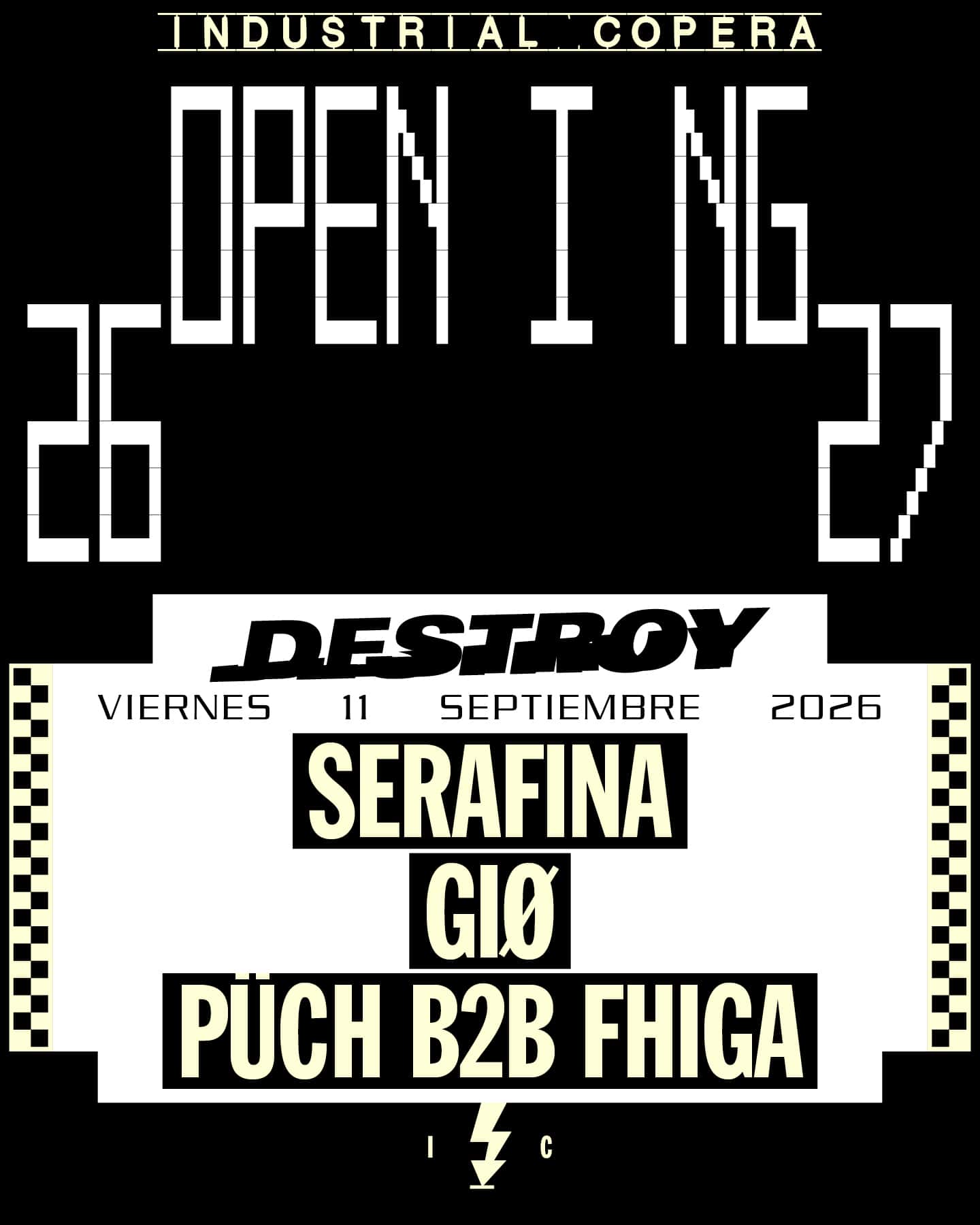 Flyer of Destroy Opening