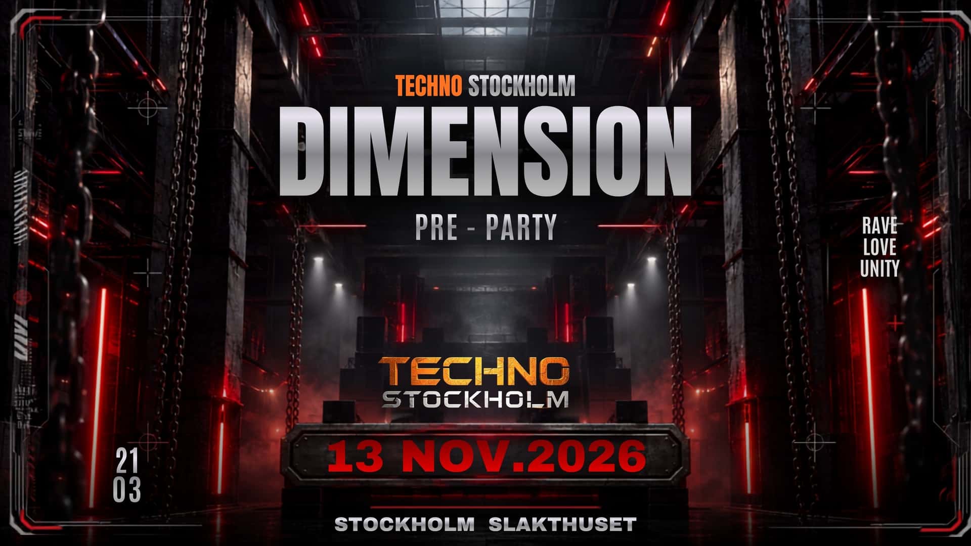 Flyer of DIMENSION - PRE PARTY