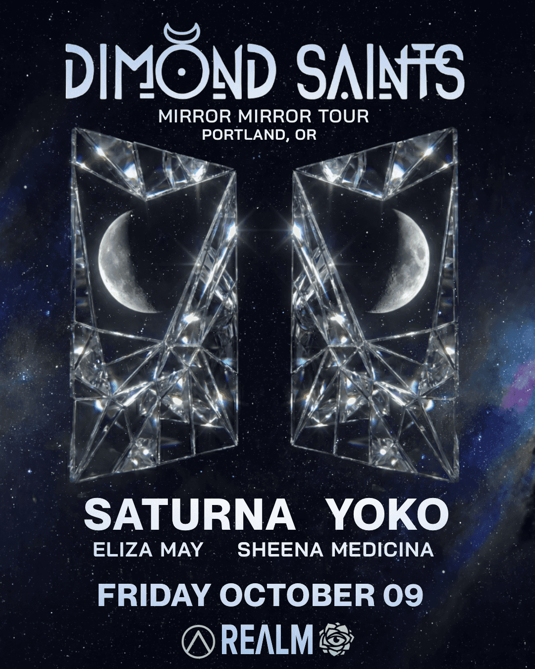 Flyer of DIMOND SAINTS w/ SATURNA, YOKO