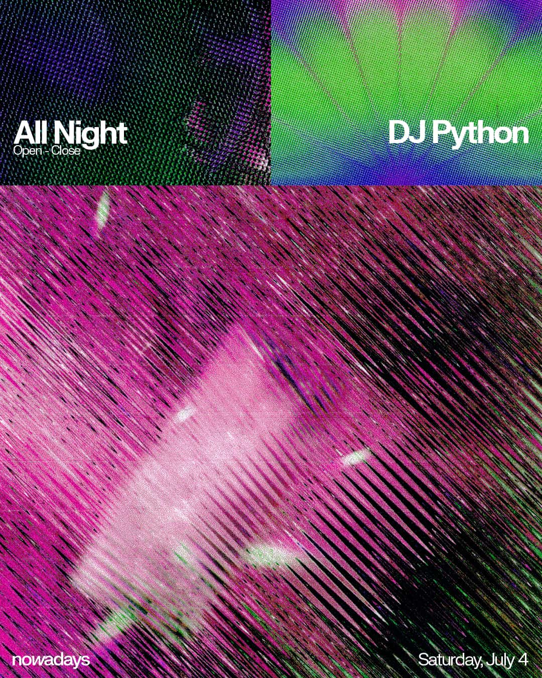 Cartel de DJ Python All Night