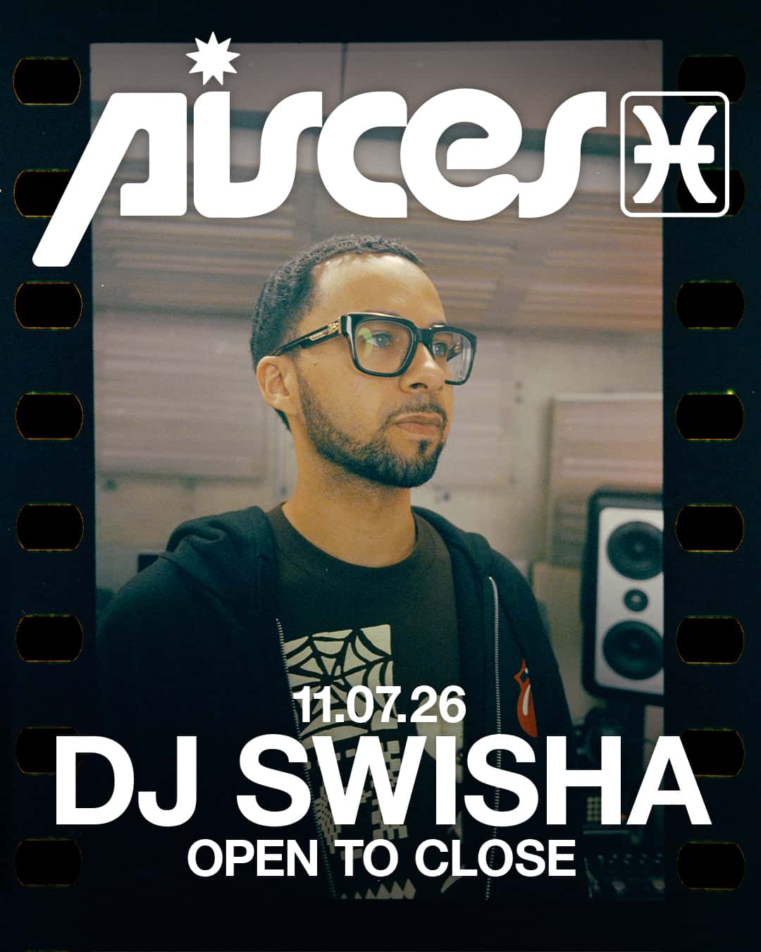 Flyer of DJ SWISHA OPEN TO CLOSE