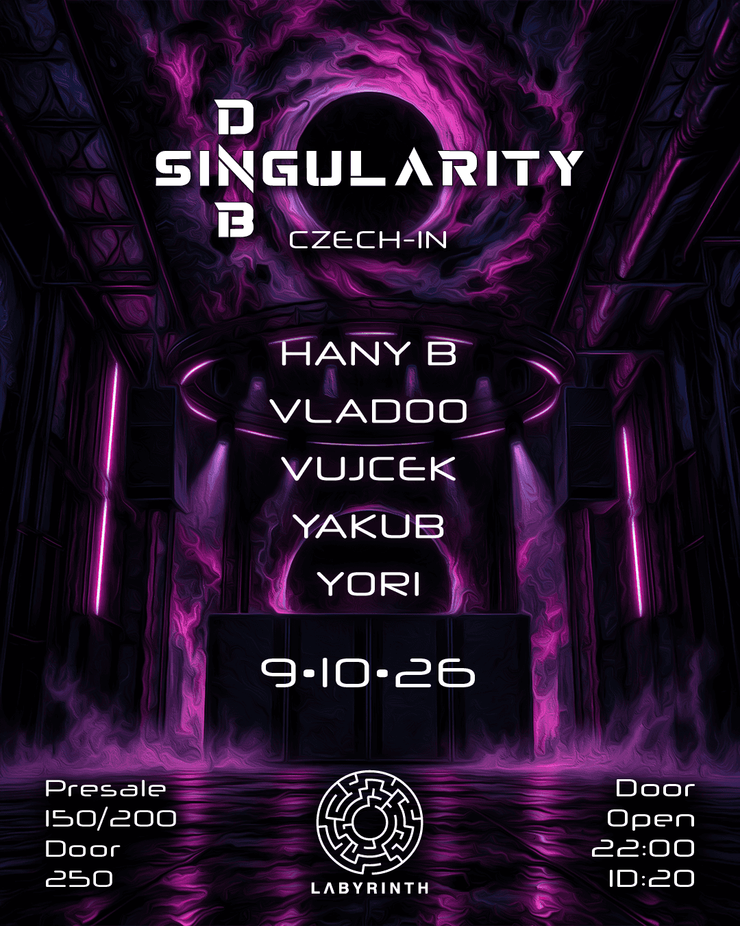 Flyer de DNB SINGULARITY: CZECH-IN
