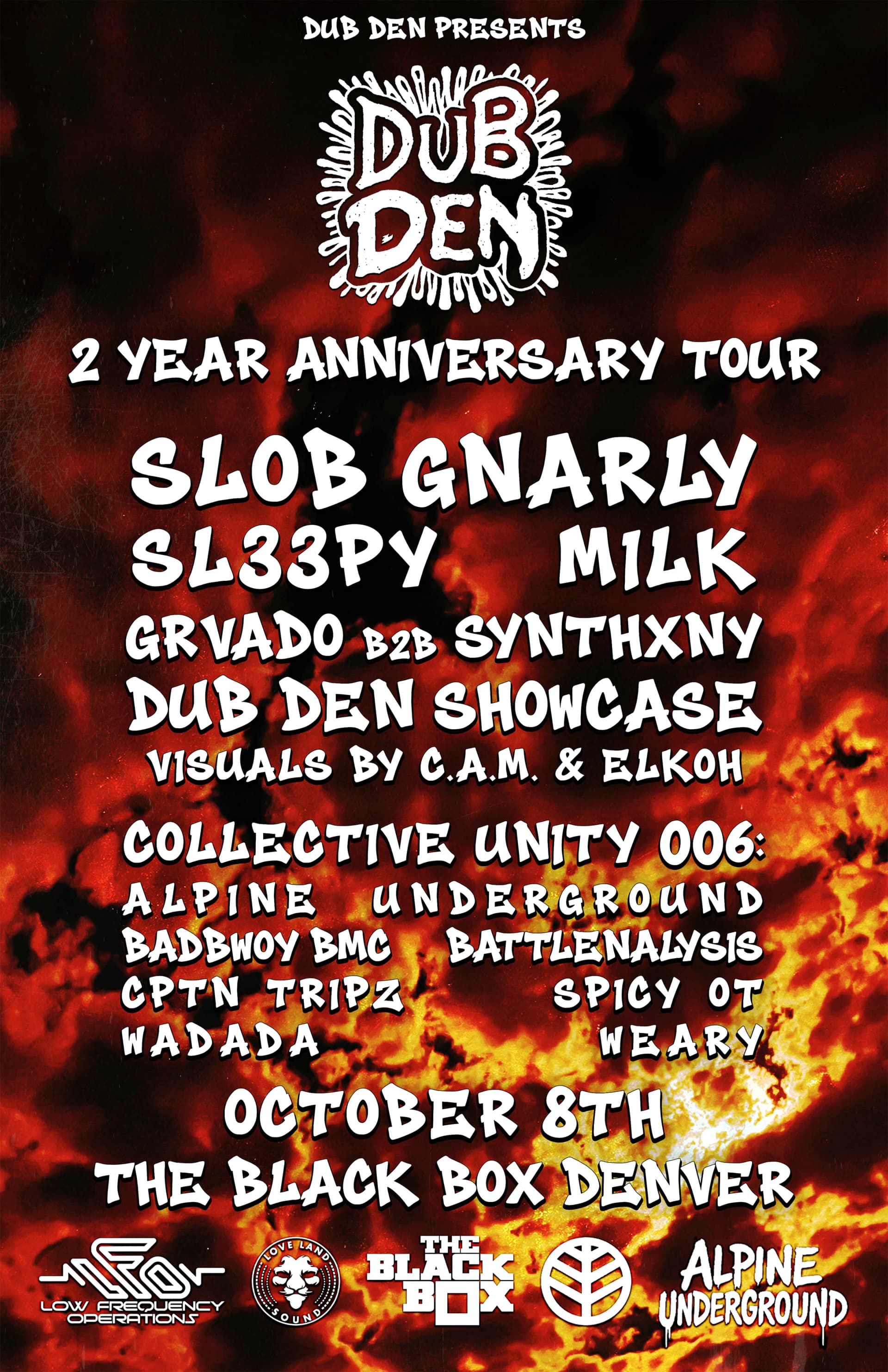 Dub Den Records Dual Room Takeover: Slob Gnarly, Sl33py, Milk, Grvado, Synthxny & Collective Unity 006