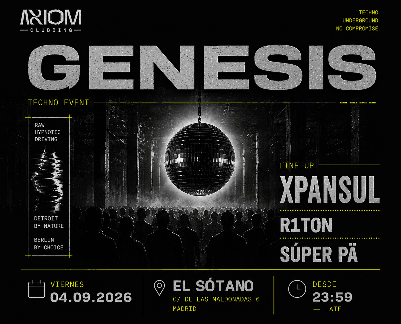 AXIOM CLUBBING: Xpansul, R1TON, Súper Pä